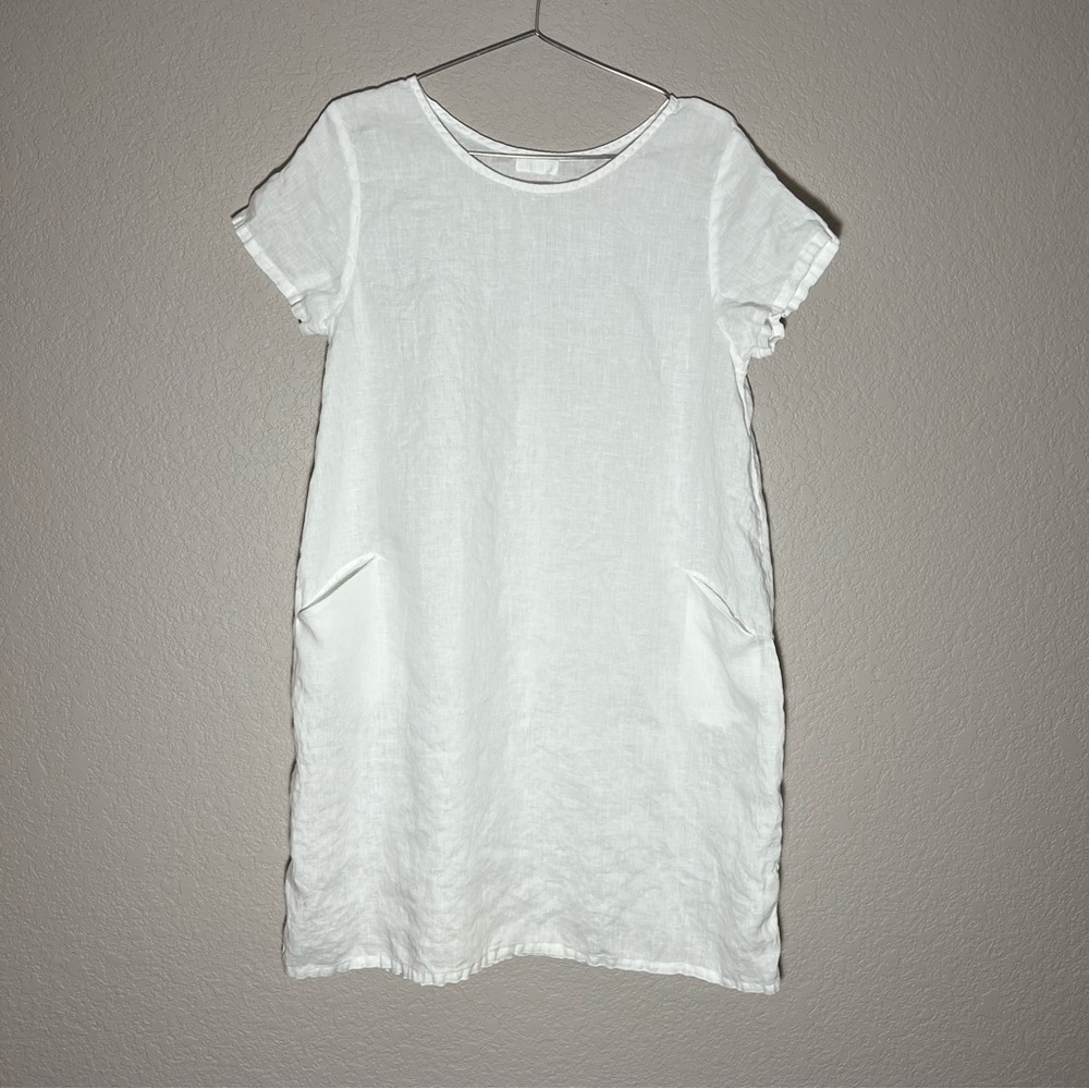 NWOT CP Shades White Linen Tunic Dress